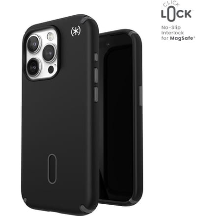 Speck Presidio2 Pro Clicklock & Magsafe - Coque iPhone 15 Pro (Noir / Gris Ardoise / Blanc)