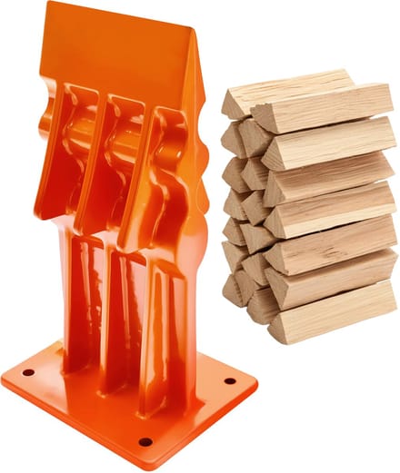 Houtsplijter - oranje - 10x18x8 cm - staal - handmatig