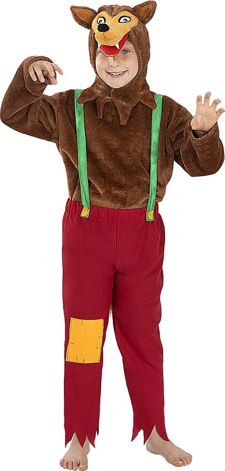 FUNIDELIA Grote Boze Wolf kostuum - Maat : 97 - 104 cm - Bruin