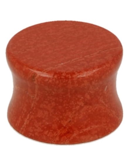 Plug oorpiercing 16 mm Jaspis rood
