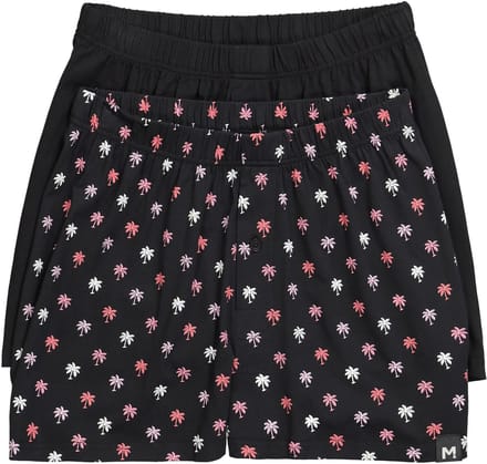 Men Plus - Heren - boxershorts FLEXLASTIC® set van 2 effen/patroon tot 8XL - Zwart - Maat 3XL