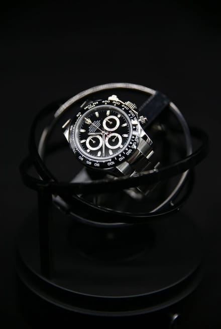 Tourbillon Horloge Opwinder - Zwart - Oplaadbare batterij - Gyrowinder Orbit Watch Winder