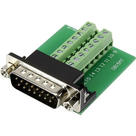 TRU COMPONENTS DSUB15M-16TB-2 1282790 D-sub stekker 90 ° Aantal polen: 15 Schroeven 1 stuk(s)