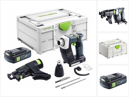 Festool DURADRIVE DWC 18-4500 Basic accu-bouwschroevendraaier 18 V 14 Nm borstelloos + 1x accu 3,0 Ah + Systainer - zonder oplader