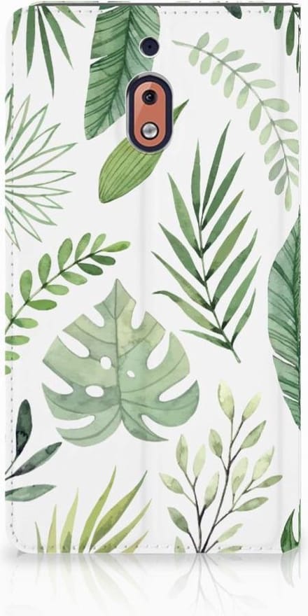Standcase Hoesje voor Nokia 2.1 2018 Smart Cover Leaves
