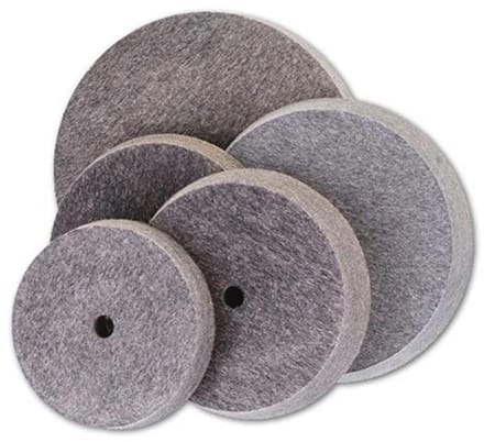Vilten Polijstschijf 150 x 20 x 14 mm - Schuin 15° voor Professionele Slijpers