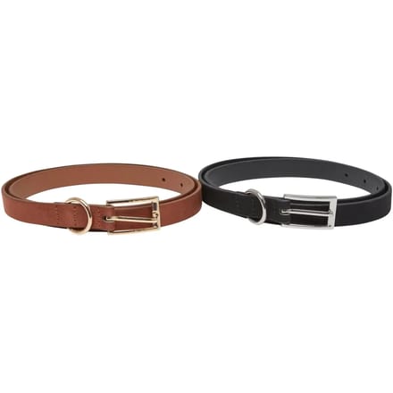 Dunne ceintuur van synthetisch leer en velours voor dames Urban Classics (x2)