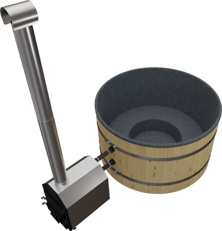 Welltub actiemodel met externe kachel