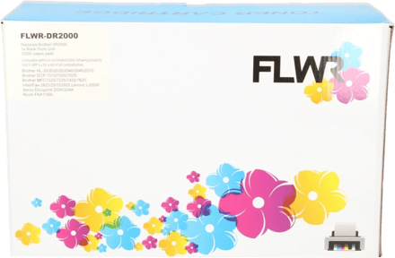 FLWR - Drum unit / DR-2000 / Zwart - Geschikt voor Brother