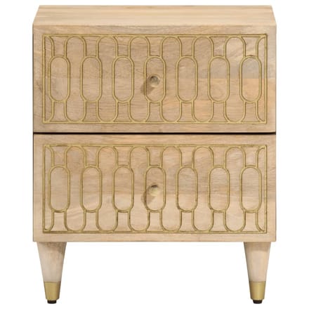 vidaXL - Nachtkastjes - 2 - st - 40x33x46 - cm - massief - mangohout