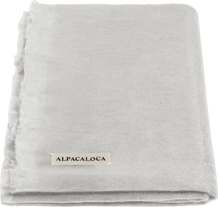 Alpaca Loca Enkelzijdige Sjaal - 200 x 30 cm - Lichtgrijs