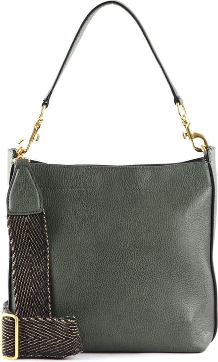 GIANNI CHIARINI Leren Schoudertas Tea Shoulderbag Field Green Donkergroen