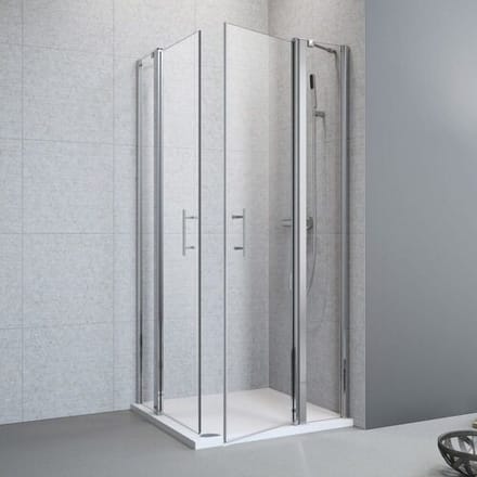 Megabad Profi Collection Planplus corner entry with fixed part 80 x 80 x 195 cm MBPPEEFD80