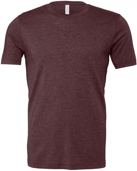 Bella+Canvas Unisex Heather CVC Short Sleeve Tee CV3001CVC - Heather Maroon - S