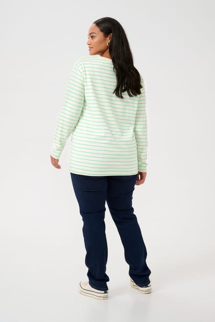 Dames-T-shirt met lange mouwen KAFFE Curve Winni