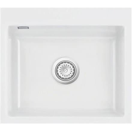 Systemceram Keradomo Mera 57 F sink for flush mounting with eccentric actuation, without tap hole 555702-12