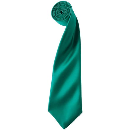 Premier Kleurencollectie Satijnen Stropdas (Fles groen)