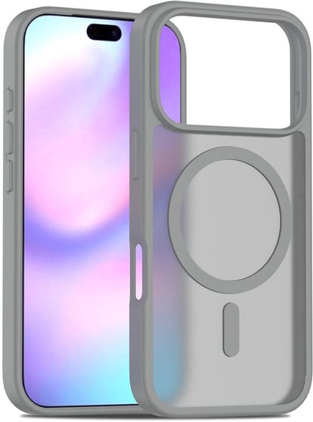 Solidenz hoesje - Geschikt voor iPhone 17 Pro Max en geschikt voor iPhone 18 Pro Max - Geschikt voor MagSafe - Grijs
