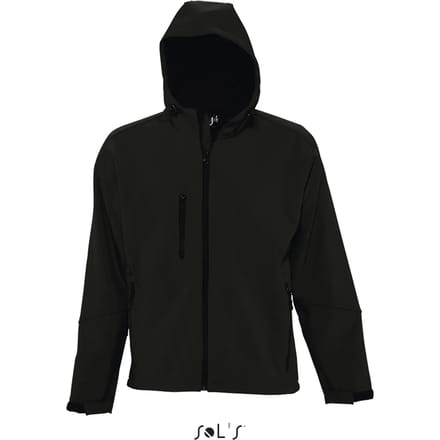 SOL'S Men´s Hooded Softshell Jacket Replay L848 - Black - M