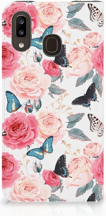 Samsung Galaxy A30 Smart Cover Butterfly Roses