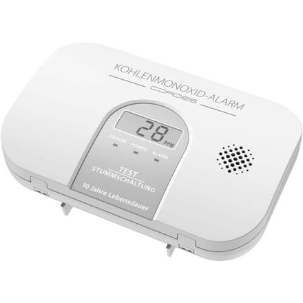 Cordes Haussicherheit CC-4100 Koolmonoxidemelder werkt op batterijen Detectie van Koolmonoxide