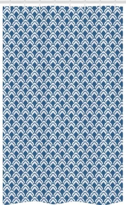 ABAKUHAUS Douchegordijn – 120x180 cm – Blauw/Wit Polyester