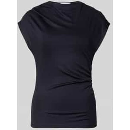 Vrouwelijke Sophisticated Drapé Col Fluid T-shirt COMMA