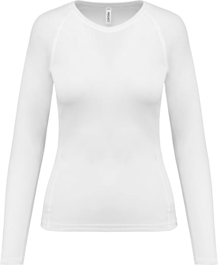 PROACT® Damessportshirt Lange Mouwen PA444 - White - S