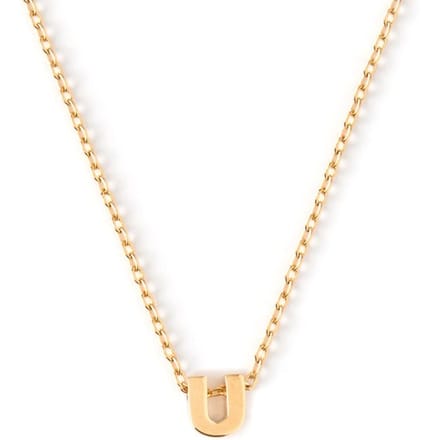Orelia letter ketting U goudkleurig - 46 cm