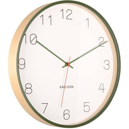 Karlsson Wandklok Joy - Groen - Ø40cm - Wandklok Modern