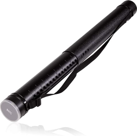 BOTC Tekenopslagbuis - Waterdicht - Ronde Afdekking - 63x9CM - Zwart