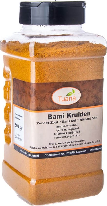 Tuana Kruiden - Bami Kruidenmix - Strooibus 500 Gram - Tuanashop - GP-B-0002