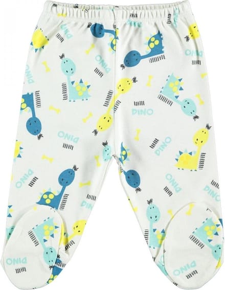 Baby broek jongens - Dino - Broek met voetjes