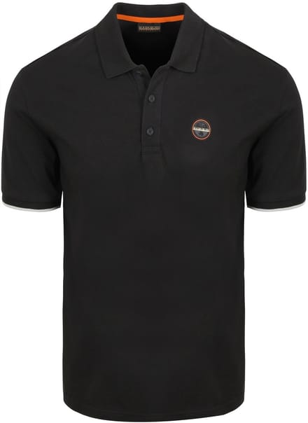 Napapijri E-Badge Polo Zwart - Maat L - Heren