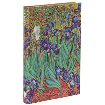 Paperblanks cahier, van gogh's irises, hardcover, formaat mini, blanco