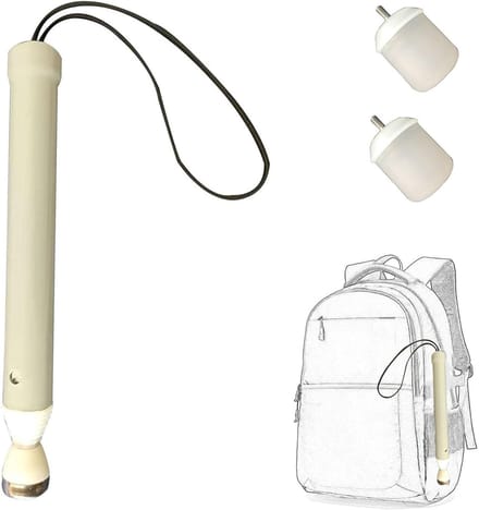Blindenstok Telescopisch - Hulpmiddel - Veilig Lopen - Titaniumlegering - 125 cm - Zilver