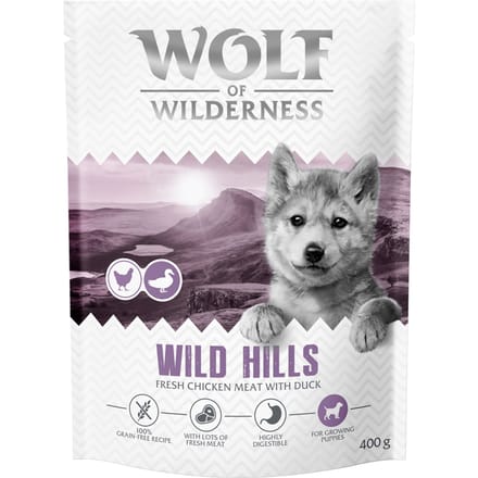 Wolf of Wilderness Junior "Wild Hills" Eend - graanvrij - 400 g: Nieuw Recept