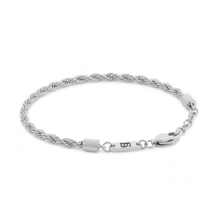STEEL & BARNETT - Schakelarmband Heren - Helix - Grijs - Maat S