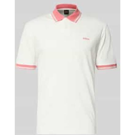 regular fit poloshirt van puur katoen model 'BLOCKS'