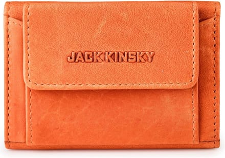 Jack Kinsky Aruba Portemonnee RFID-bescherming Leer 9.5 cm - Jongens - Horizontaal - orange