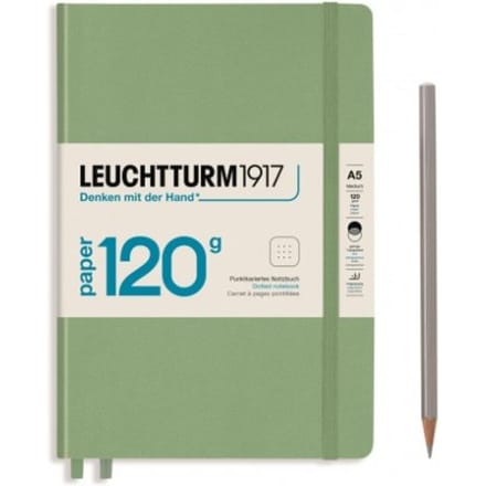 Leuchtturm1917 notitieboek - 120 grams - medium A5 notitieboek – dotted - sage