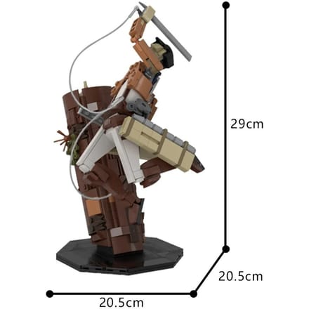 Gobricks MOC Attack on Titan Actiefiguur Levi Ackerman Blokjes Film Bouwstenen gray