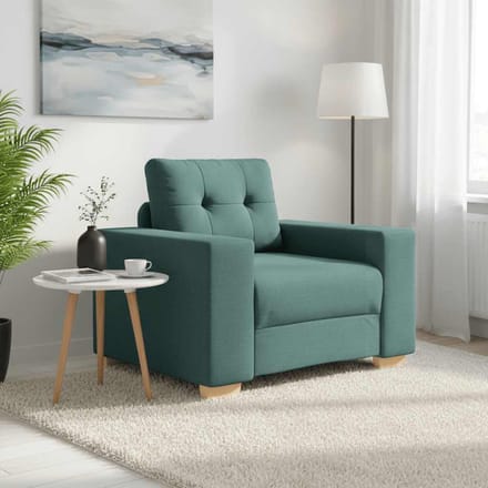 vidaXL - Sofastoel - Donkergroen - 100x78x80 - cm - Stof
