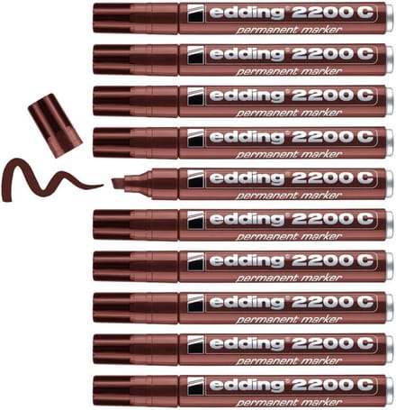 Permanent Marker Bruin, Verpakking van 10 Stuks, Duurzaam en Veelzijdig