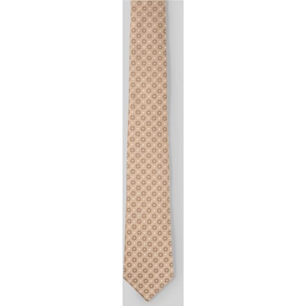 Stropdas met zijde, beige met patroon