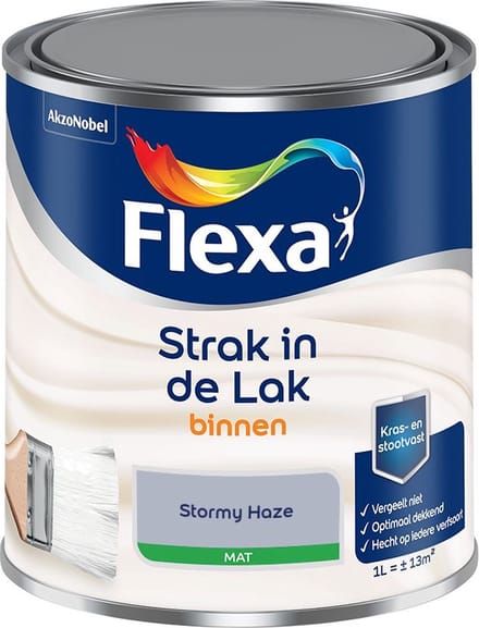 Flexa - Strak In De Lak Binnenlak Mat - Stormy Haze - Mengverf - 1 L