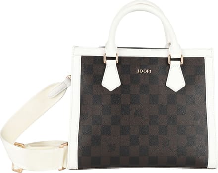 JOOP! Handtas Schoudertas Piazza Edition Ariella Handbag White Donkerbruin