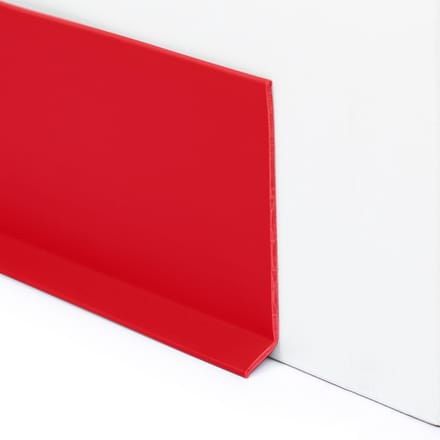 Rubbermagazijn - PVC Plint Rood - 80x1,9mm - Flexibele plint - Lengte 5 meter - Vloerplint