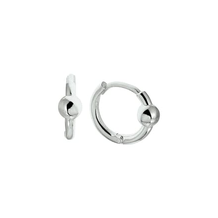 Zilver Gerhodineerd Klapoorringen Bolletjes 1332678