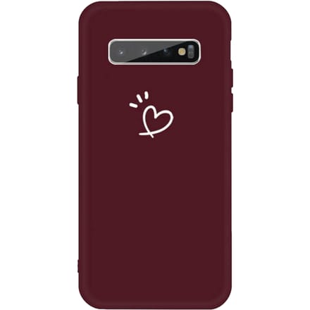 Mocaa Samsung Galaxy S10 Plus Love Heart Case Wijnrood